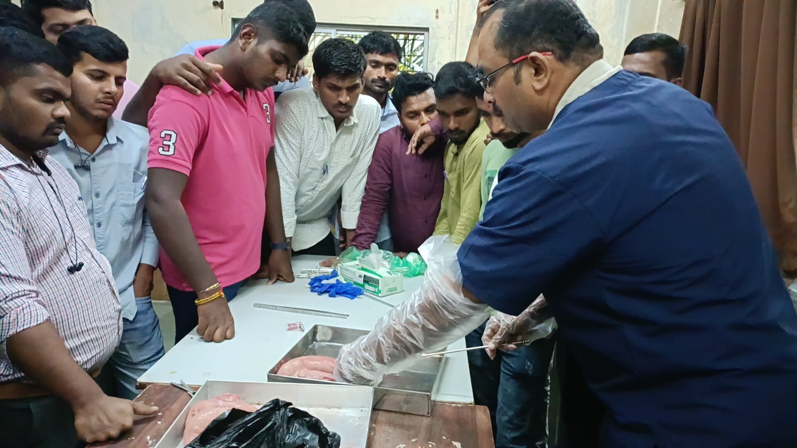 Demonstration Of Passing Of AI Gun On Bovine Morbid Organ To UG PG Students..